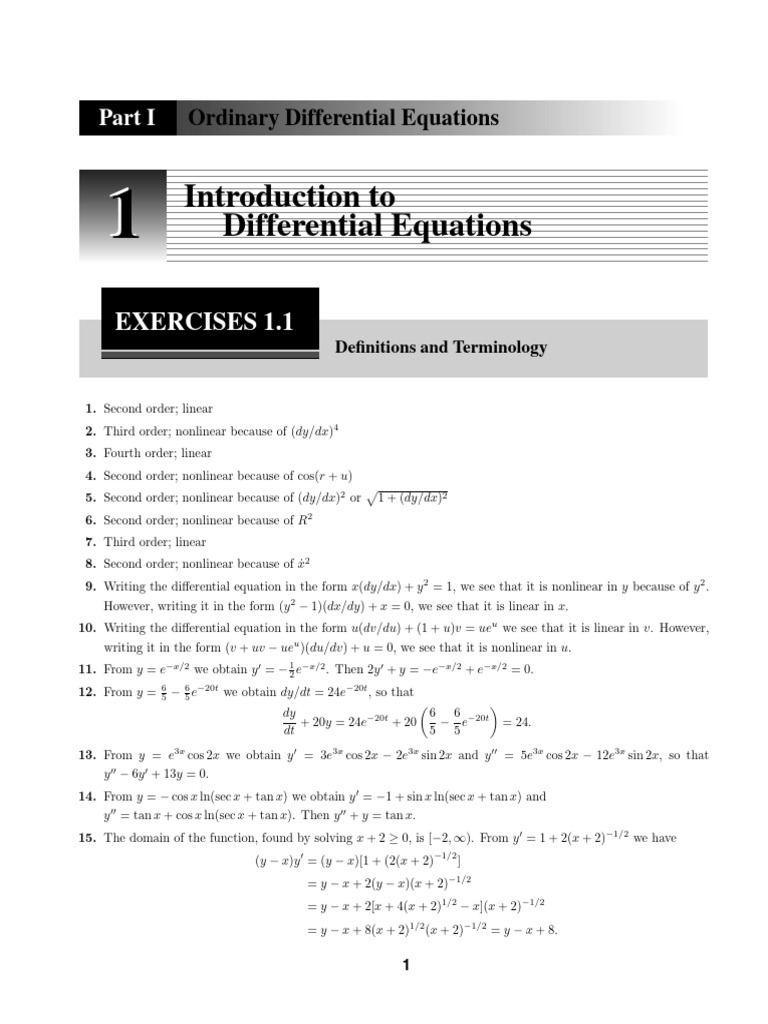 solution 1 | PDF | Nonlinear System | Function (Mathematics)