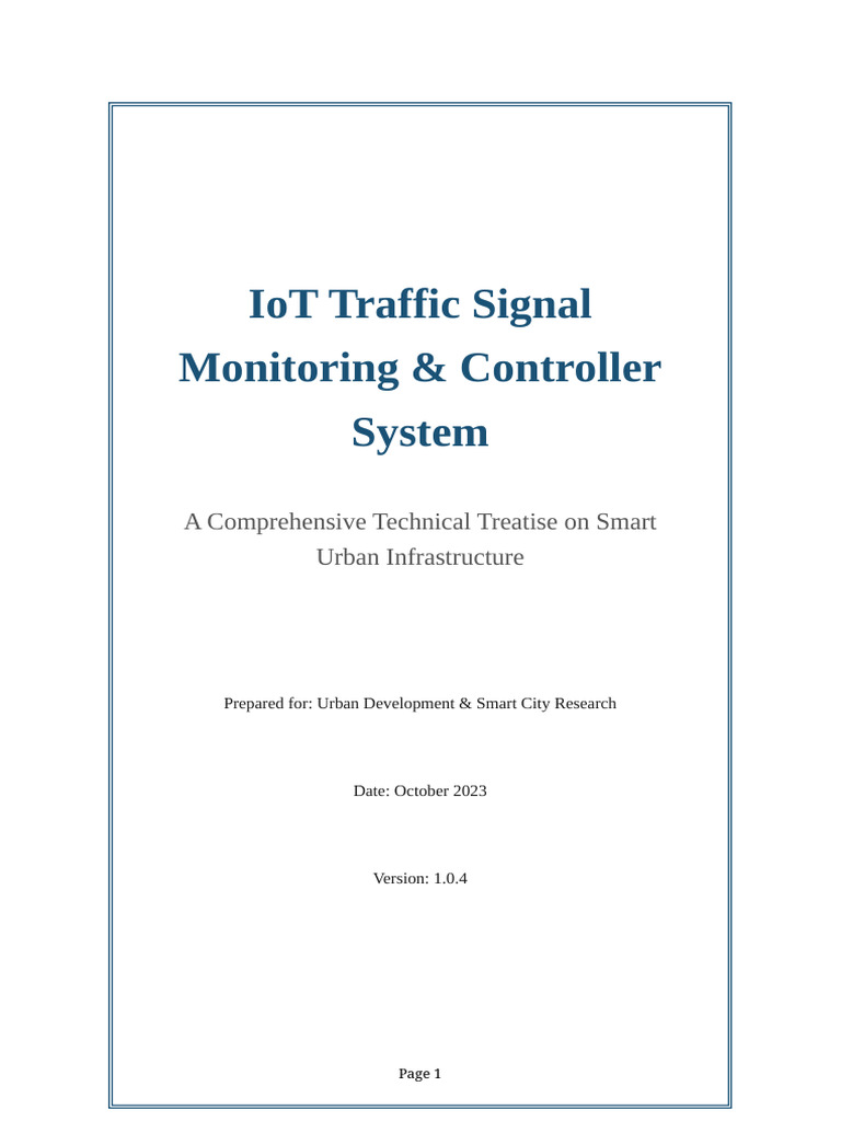 IOT Traffic System Comprehensive Report v2 | PDF | Traffic Congestion ...