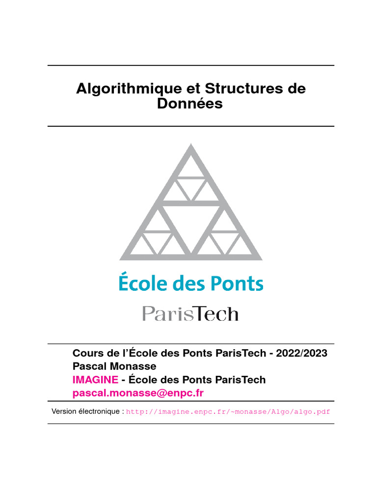 Algorithmique Et Structures de Donnees Pascal Monasse 4766 | PDF