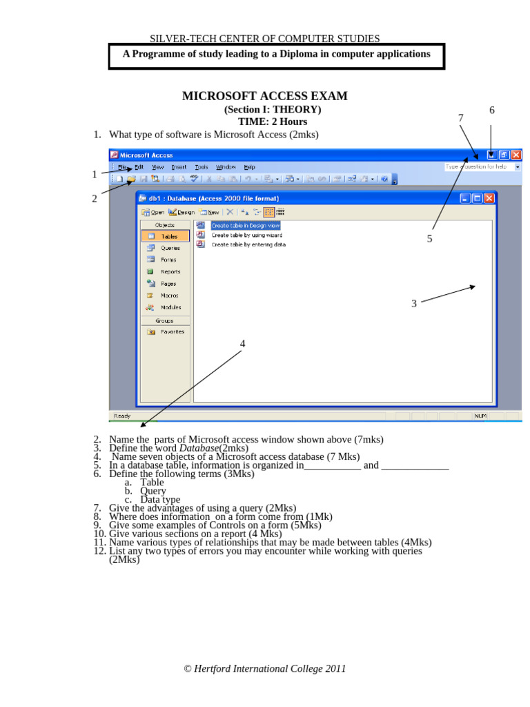 MS Access Theory NOTES | PDF