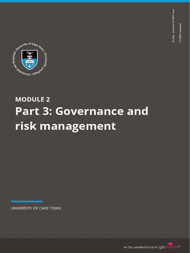 UCT RM Module 2 - Notes (Part 3) | PDF | Risk Management | Business