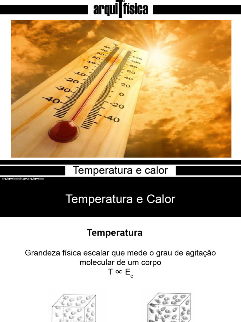 FIS700 - Aula 4 - Temperatura e Calor | PDF | Celsius | Temperatura