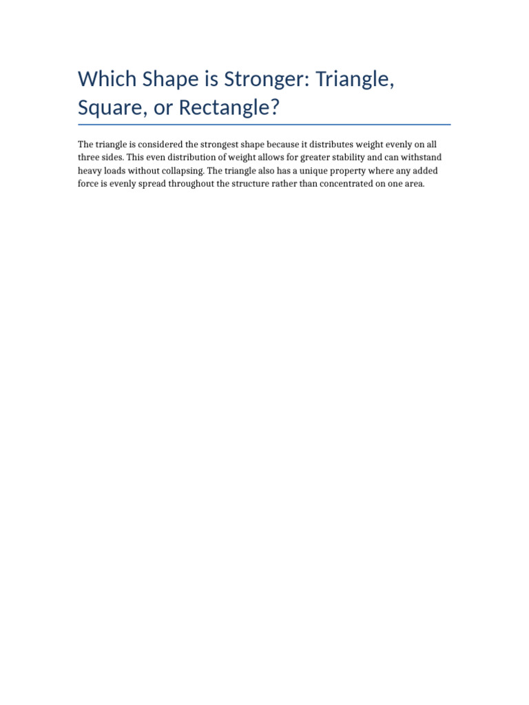 Strongest Shape | PDF