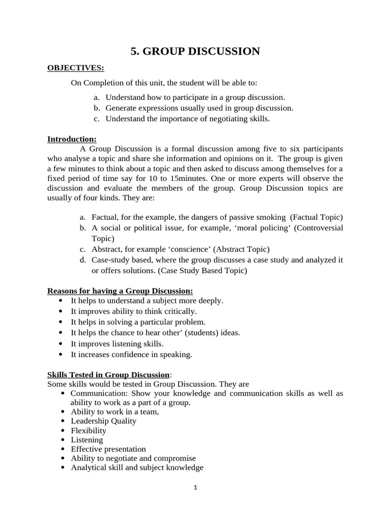 Group Discussion-Individual File | PDF | Knowledge | Communication