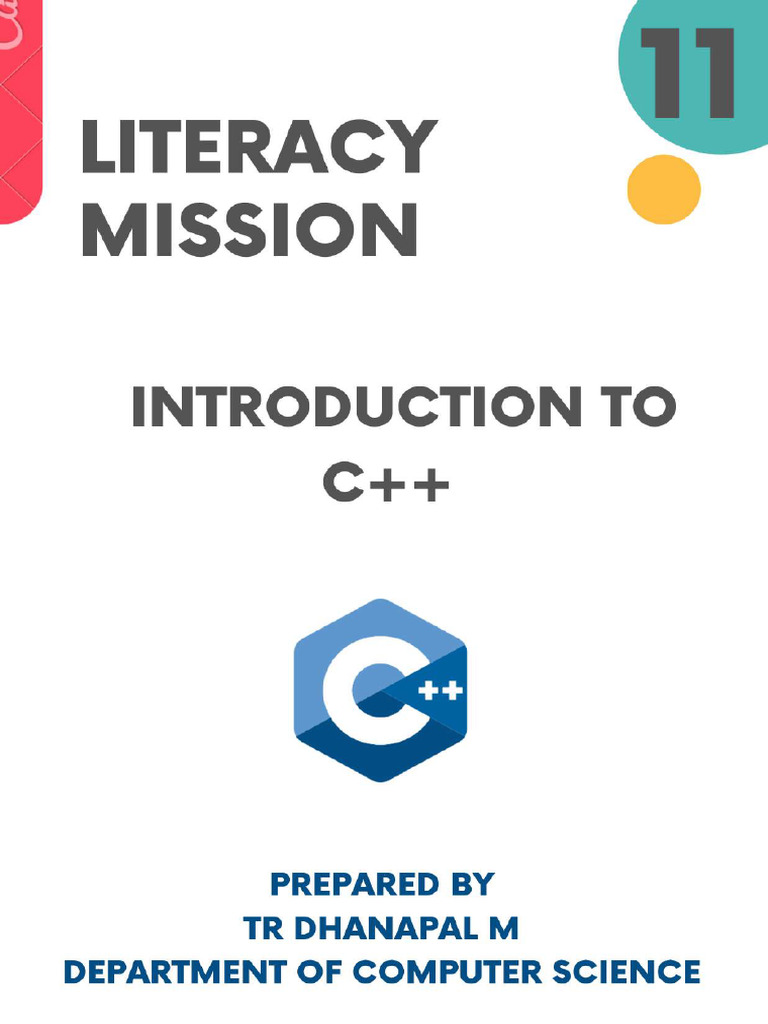 Introduction to cpp pdf for class 11 State board | PDF | Integer ...