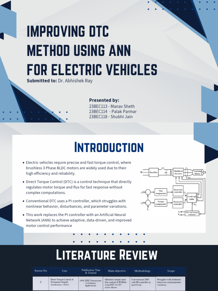 IMPROVING DTC METHOD USING ANN FOR ELECTRIC VEHICLES | PDF | Power ...