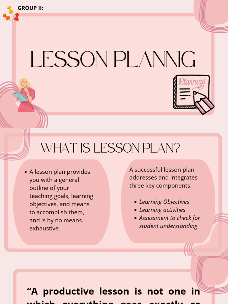 Lesson-Planning Group 2 | PDF | Educational Assessment | Learning