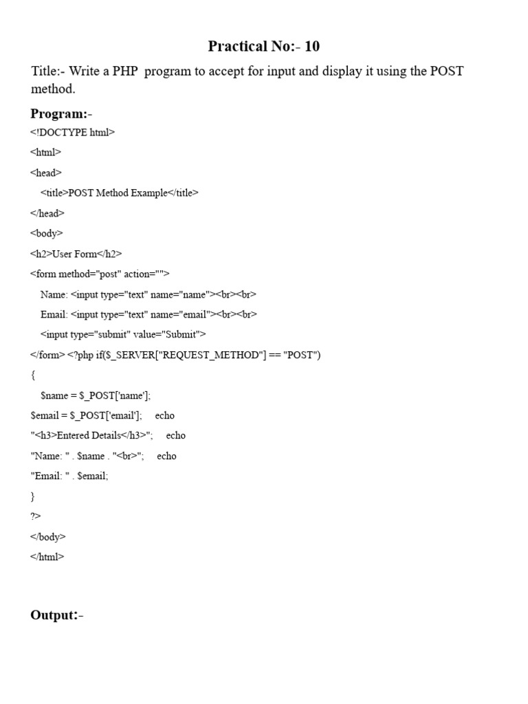 Practical No 10 | PDF