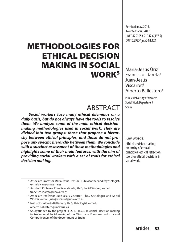 Ethical Decision Making Models | PDF | Well Being