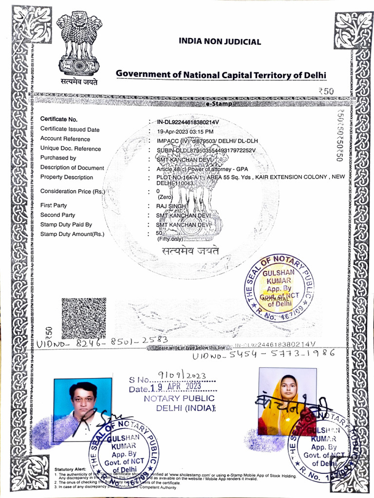 Land Paper 1 | PDF | Affidavit | Taxes