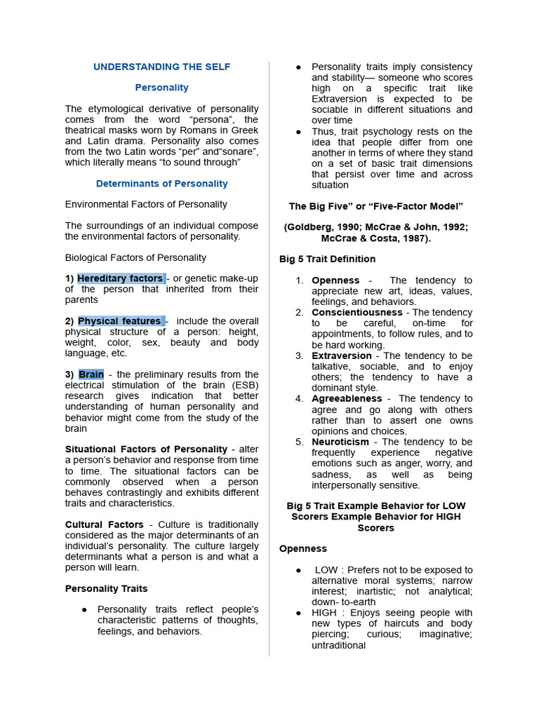 Uts Reviewer | PDF | Self Concept | Soul