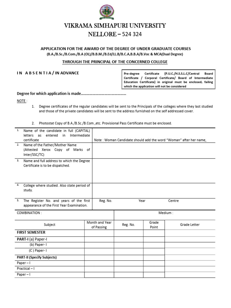 Convocation Application for Semester Pattern_compressed (1) | PDF