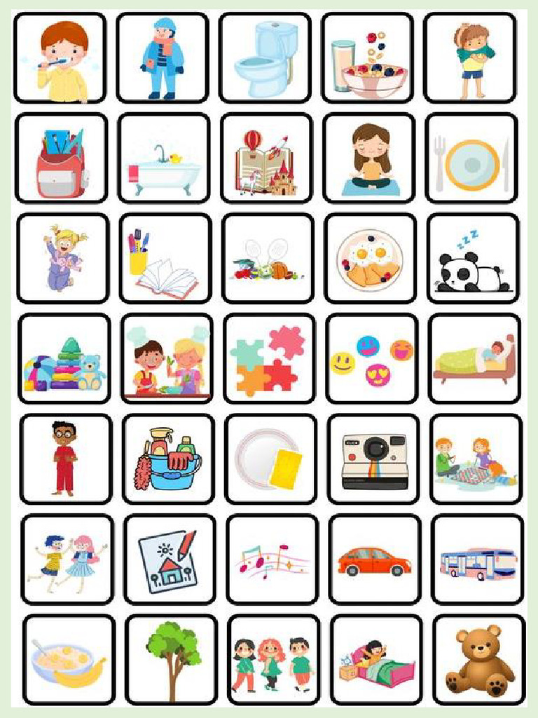 Pictogramas - Rutinas Diarias 3 | PDF