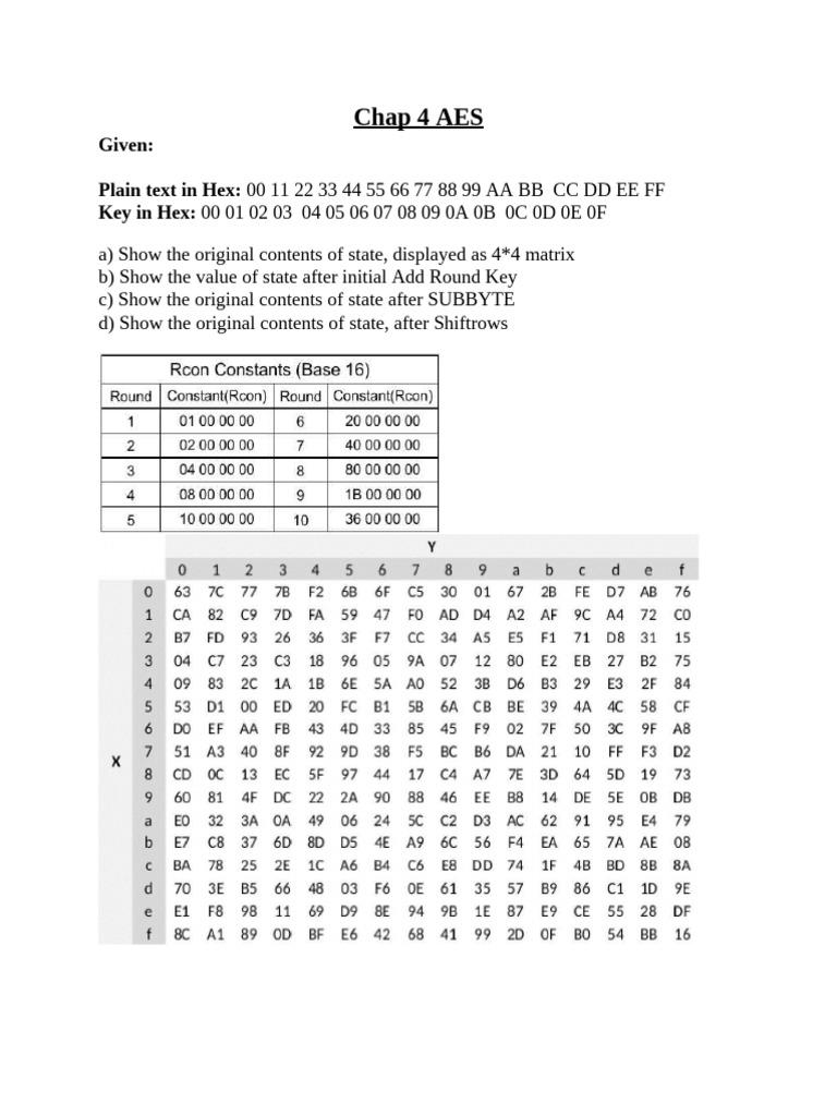 Chap 4 AES Extra Exercise | PDF