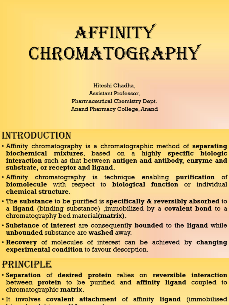 Affinity Chromatography | PDF | Chromatography | Ligand (Biochemistry)