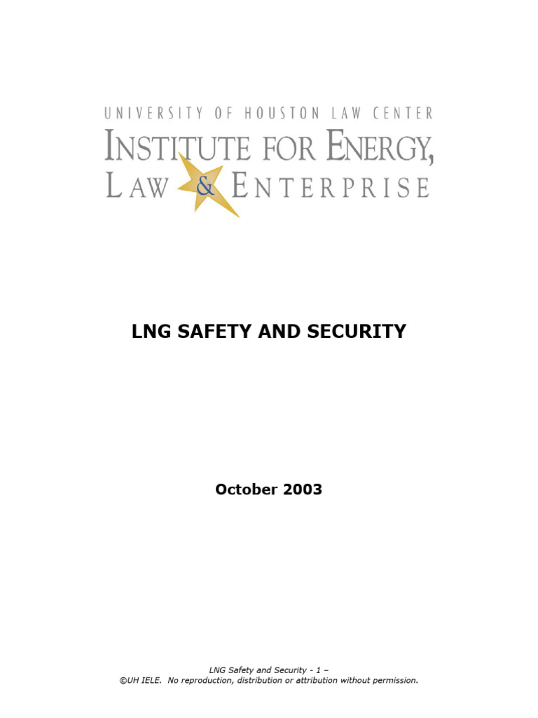 IELE LNG Safety and Security | PDF | Liquefied Natural Gas | Natural Gas