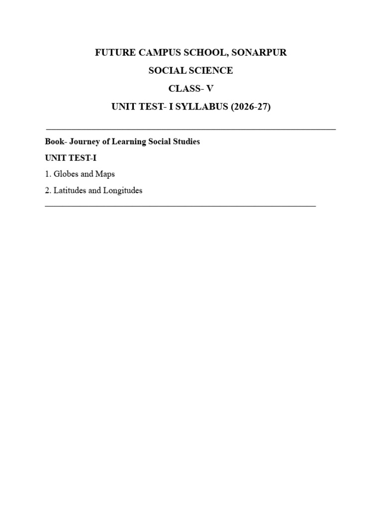 Ssc UT 1 class 5 | PDF