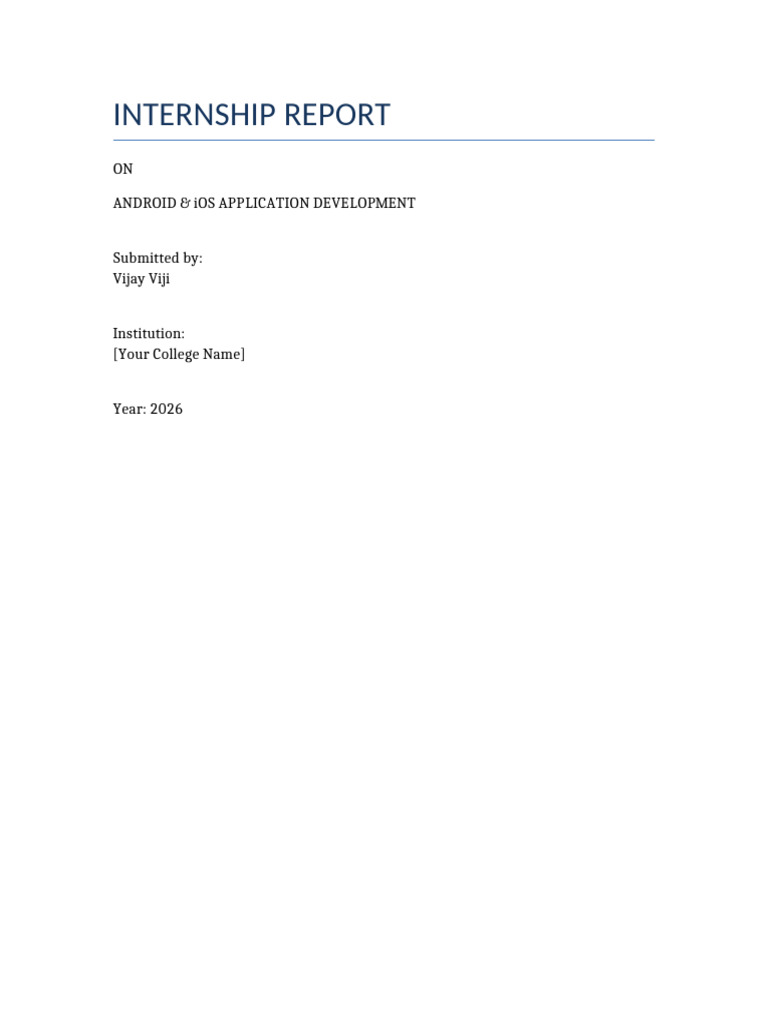 Final Internship Report | PDF | Computing | Software Engineering