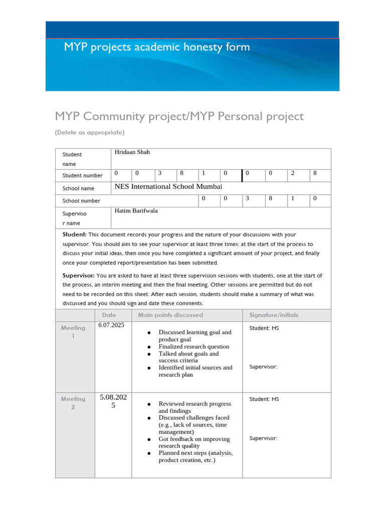Academic Honesty Form (1) | PDF | Cognition