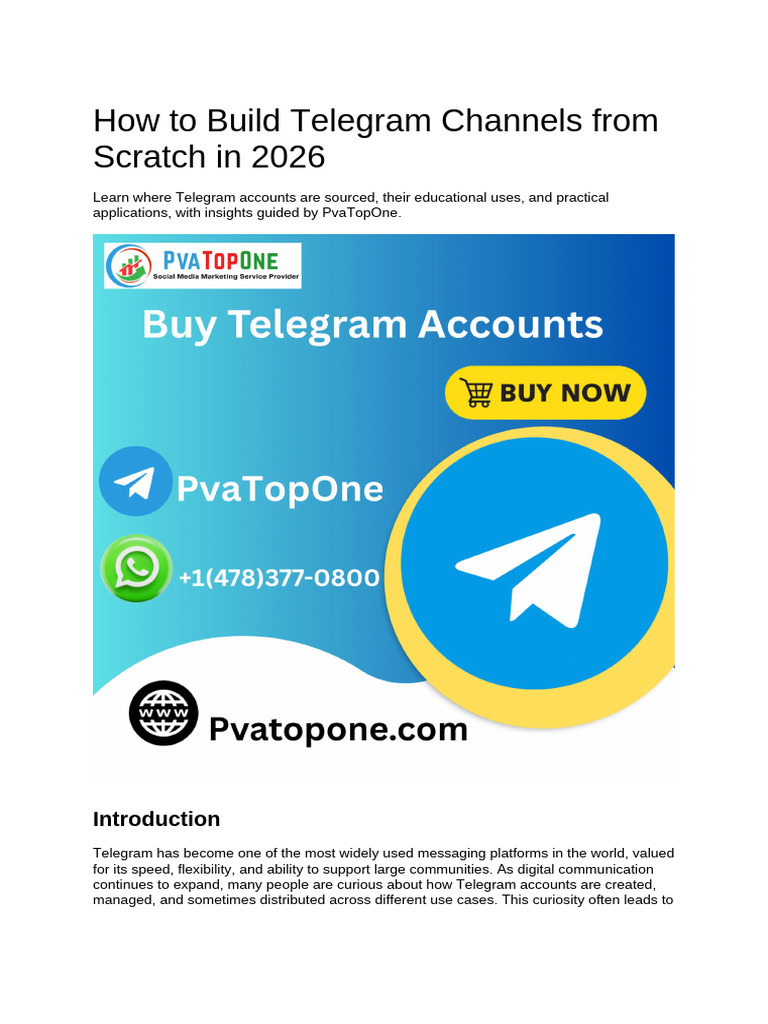 How to Build Telegram Channels From Scratch in 2026 | PDF | Learning ...
