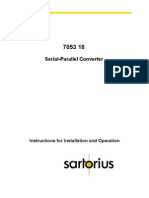 Serial-Parallel Converter: Instructions For Installation and Operation