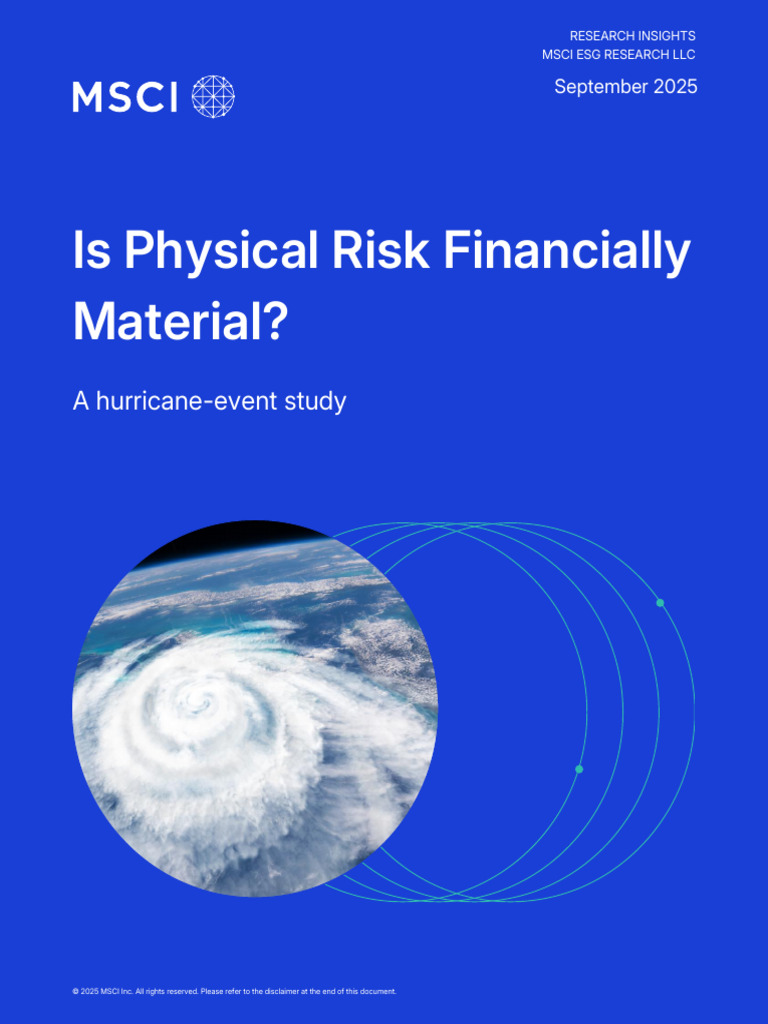 Is Physical Risk Financially Material - FINAL | PDF | Tropical Cyclones ...