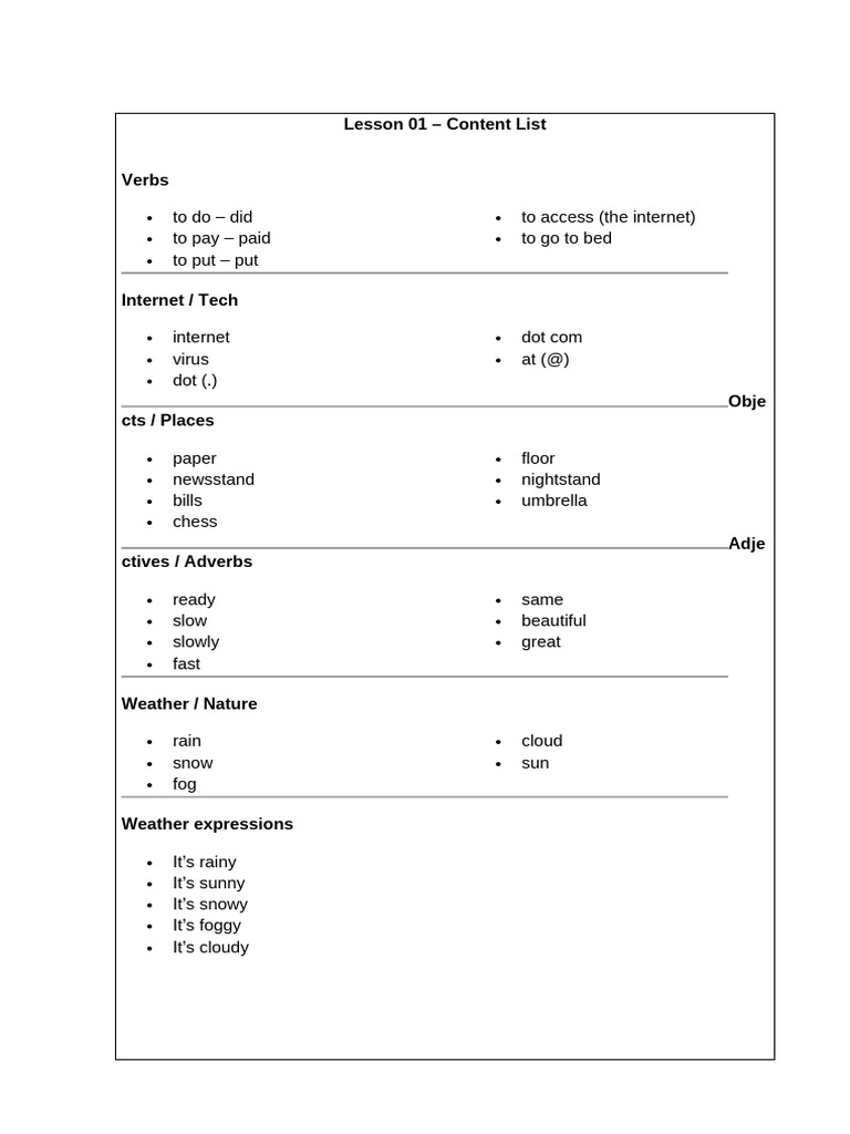 Lesson 01 | PDF
