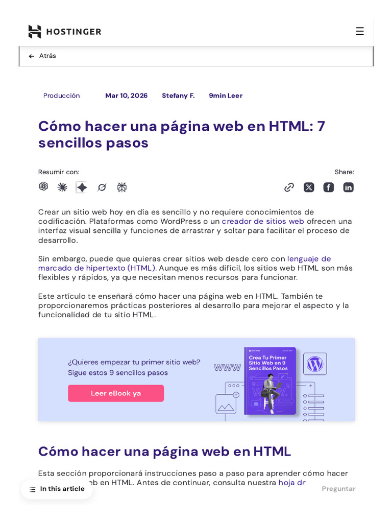HTML (7 Pasos) | PDF