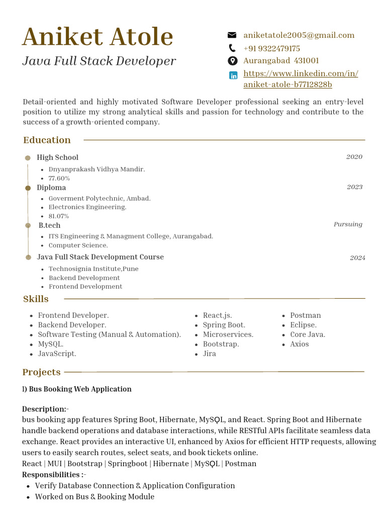 Aniket Resume | PDF | Databases | Web Application