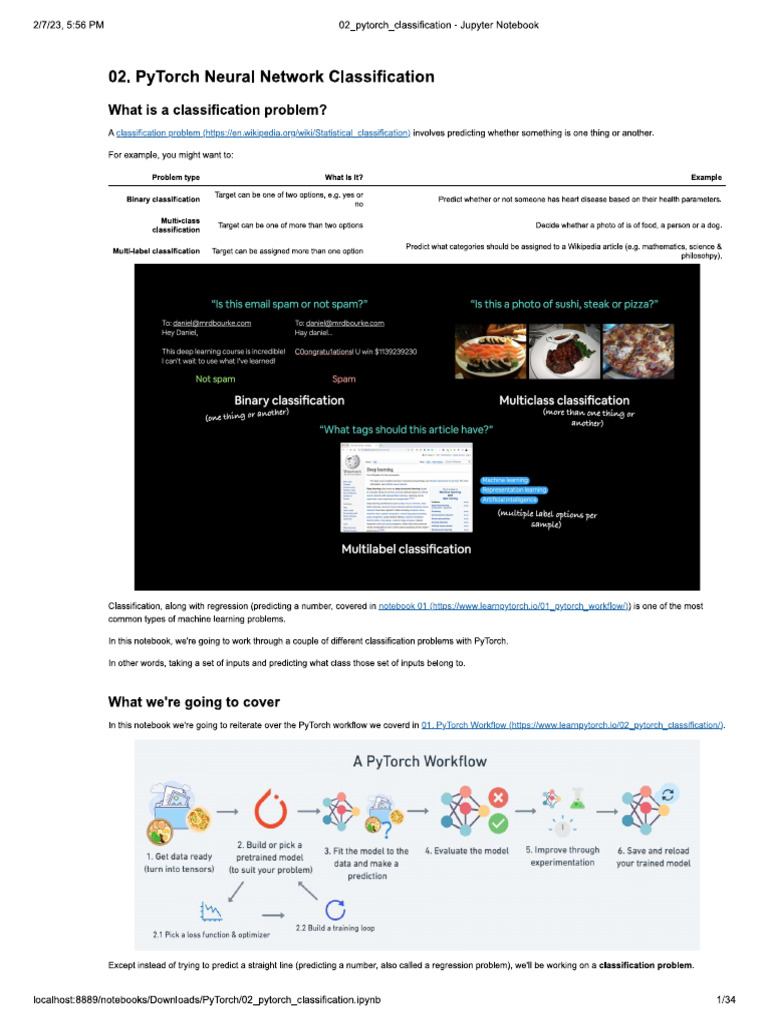 02 Pytorch Classification | PDF
