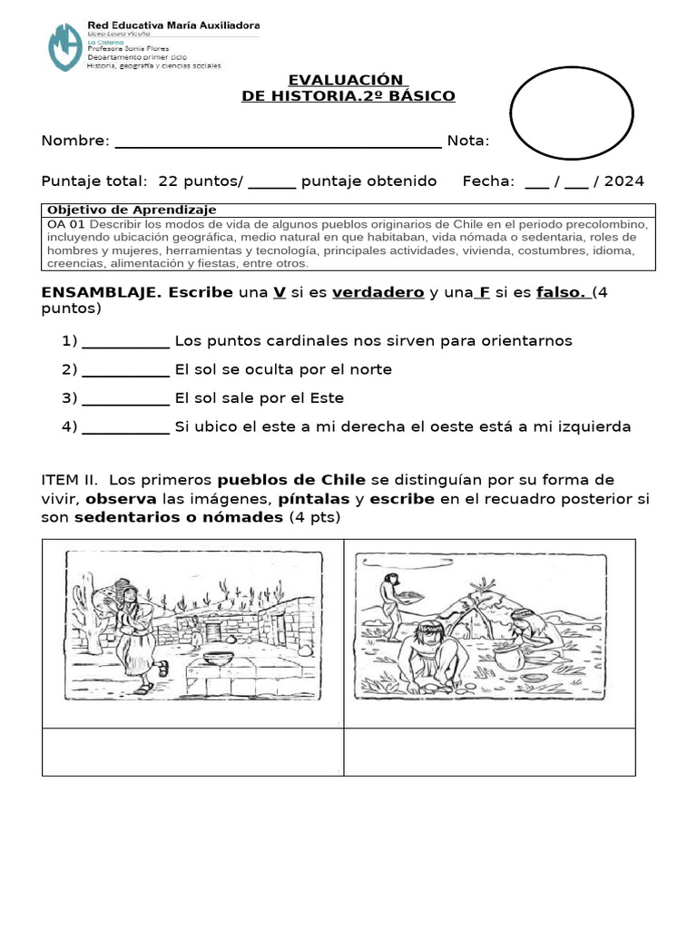 Ev_pueblos originarios_2° | PDF | Nómada | Pueblos Indígenas de las ...