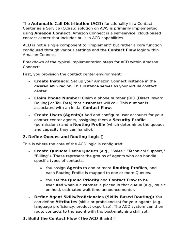 The Automatic Call Distribution | PDF | Interactive Voice Response ...