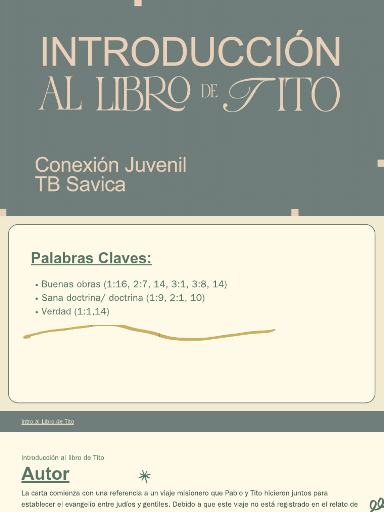 Intro Al Libro de Tito | PDF