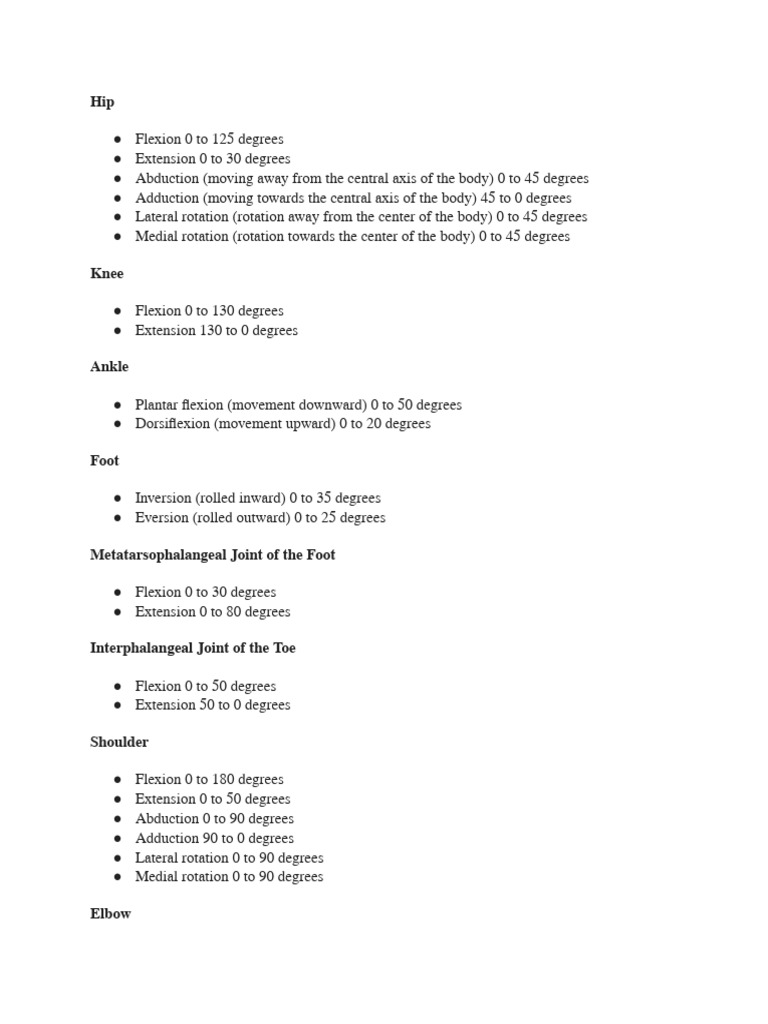 ROM Norms.docx | PDF