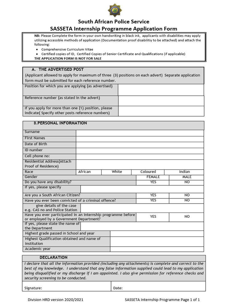 Sasseta Application Form 2021 | PDF | Justice | Crime & Violence