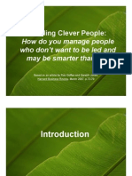Leading Clever People
