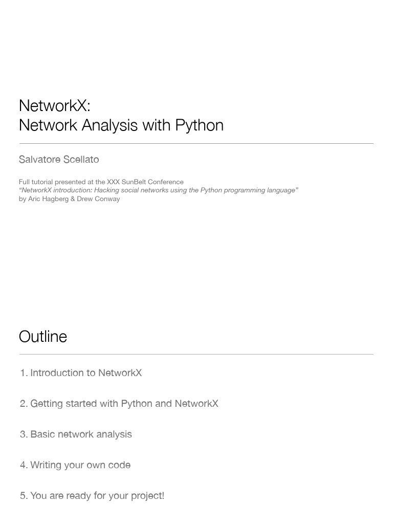 stna-lecture8_networkx | PDF | Combinatorics | Computer Programming
