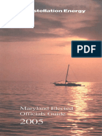 2005 Maryland Elected Officials Guide Booklet From Constellation Energy