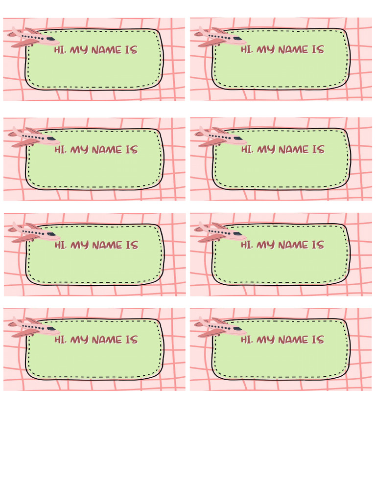 Print Name Tag | PDF