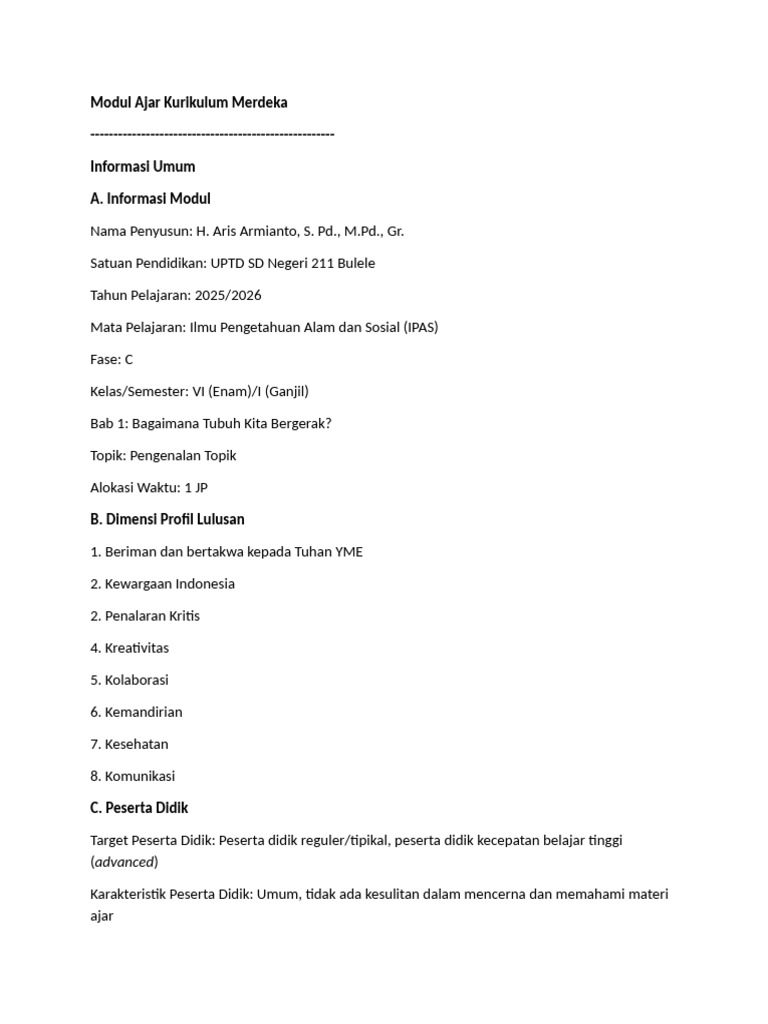 Contoh RPP Deep Learning | PDF