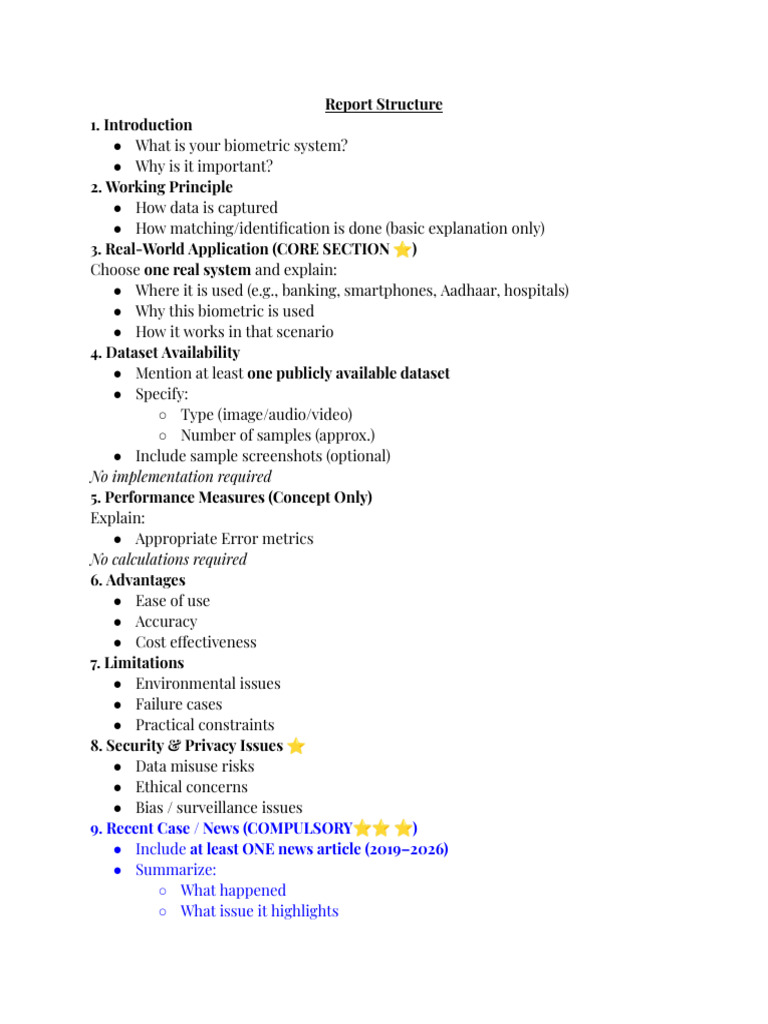 Report Structure | PDF