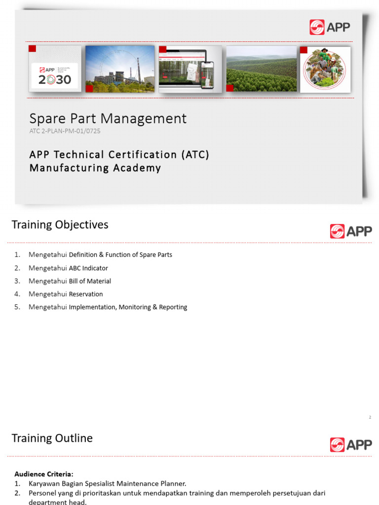 2. Modul Spare Part Managment ATC Planner | PDF