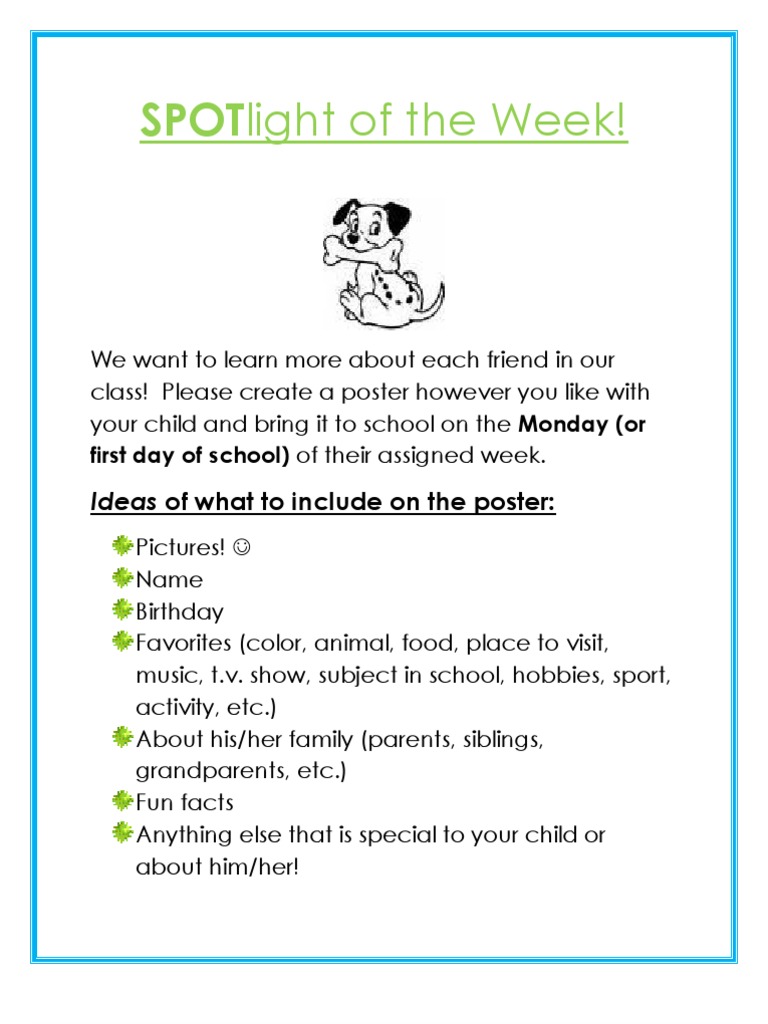 SPOTlight of The Week | PDF | Language Arts & Discipline | Art
