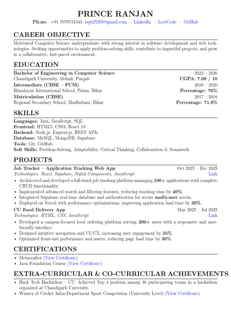 22bcs12733 Prince Ranjan | PDF | Databases | Java Script