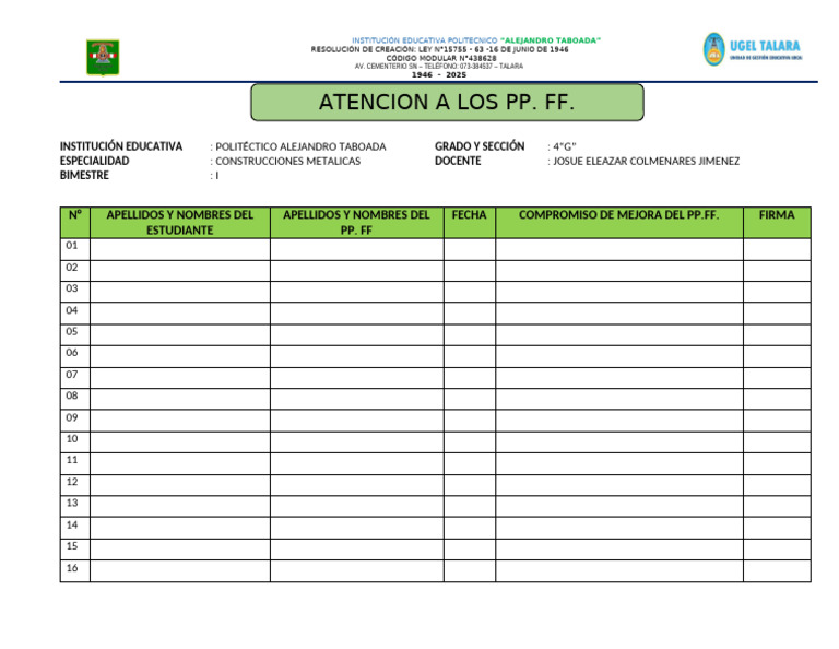 Atencion de Ppff-2026 | PDF