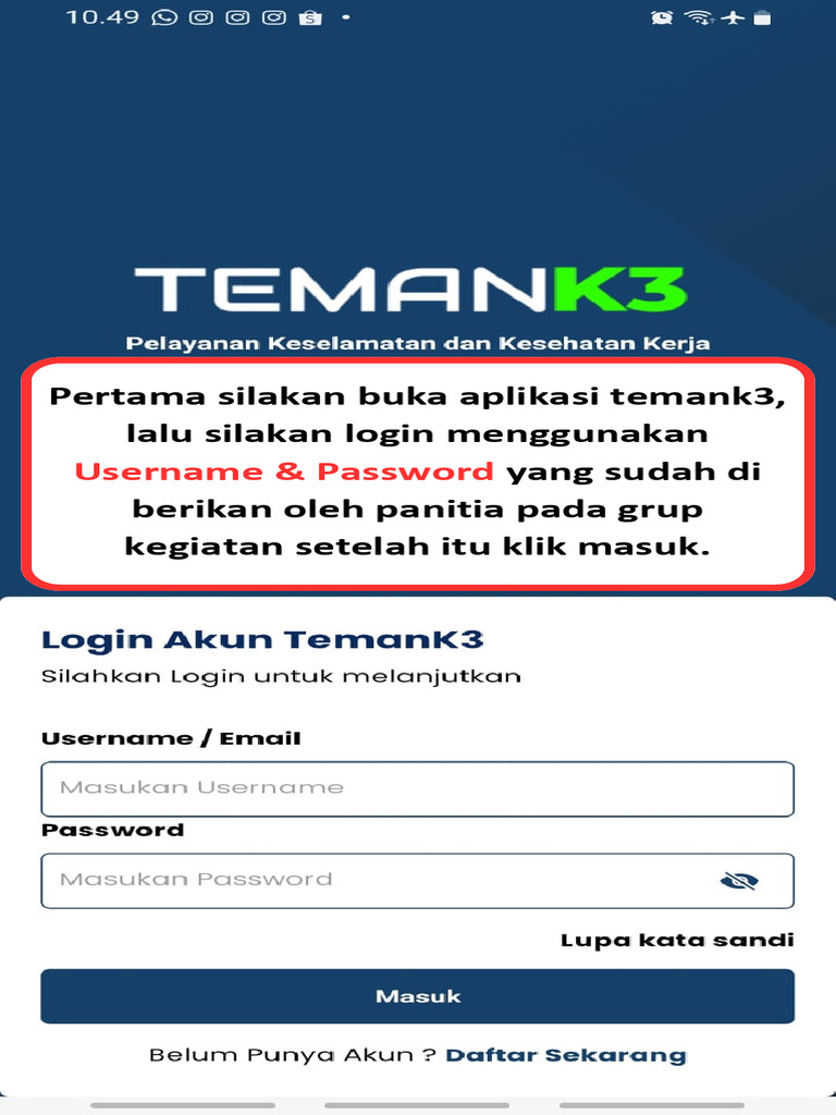 Tutorial Absen Aplikasi TEMANK3 | PDF