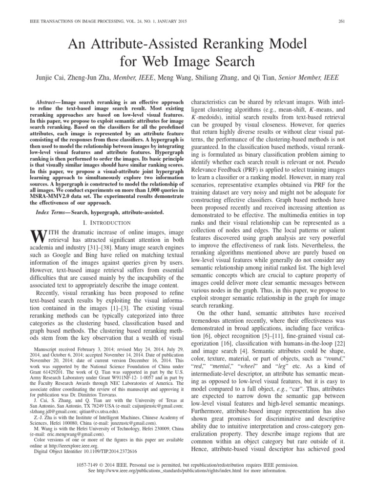 An Attribute-Assisted Reranking Model | PDF | Information Retrieval ...
