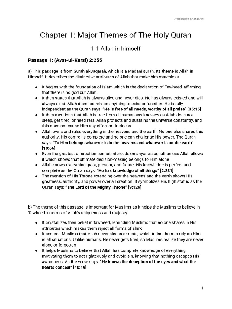 P1 Final Islamic Notes - A.N | PDF | Prophets And Messengers In Islam ...