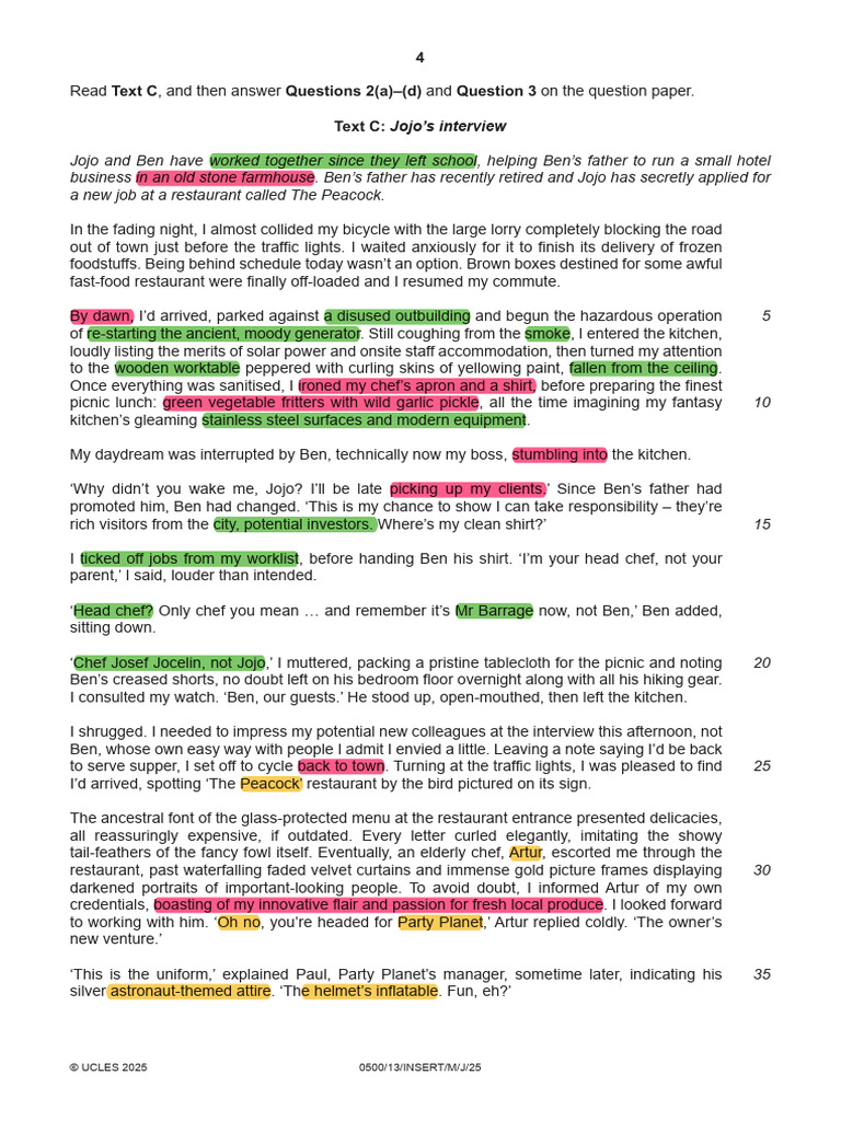 25-13：text C | PDF | Cooking
