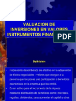 Valuación de Inversiones, Instrumentos Financieros